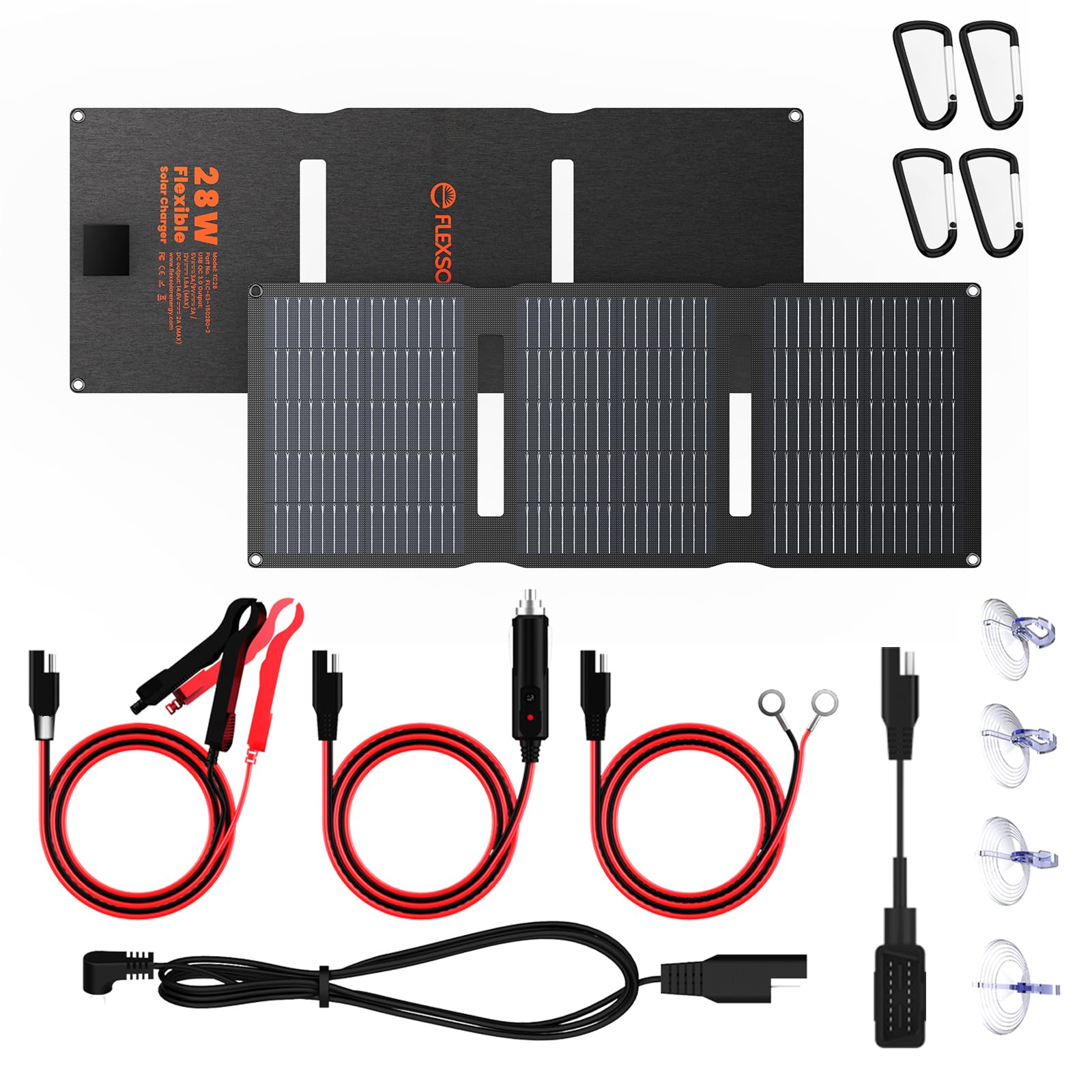 Amazon.co.jp: FlexSolar 28W 車 ソーラー バッテリーチャージャー充電